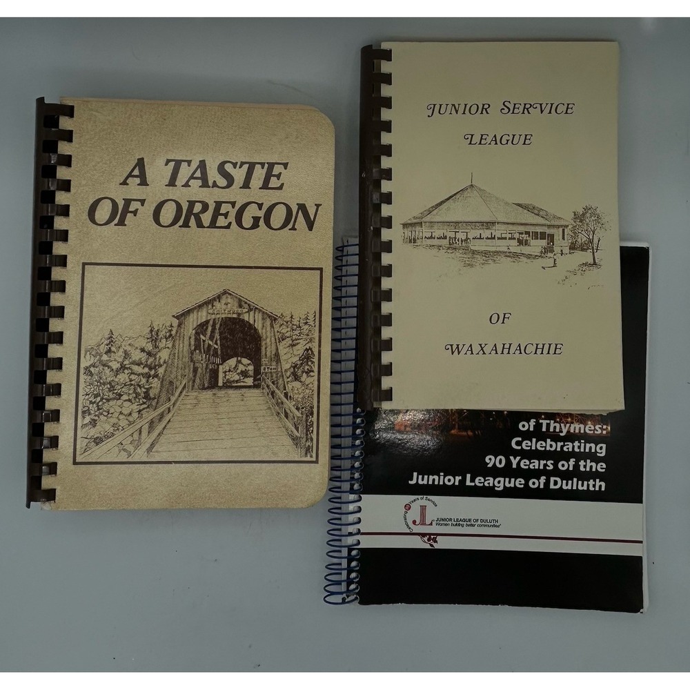 Jr League Cookbooks Oregon, Duluth MN, Waxahachie TX Family Creative Cooking Lot